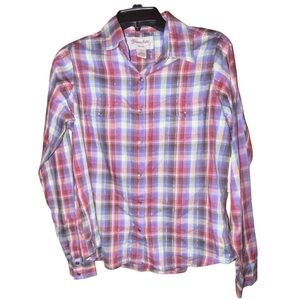 NWT Wrangler Plaid Long Sleeve Shirt Size Medium
